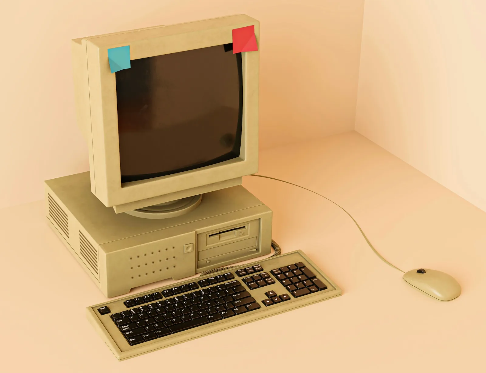 An older desktop computer